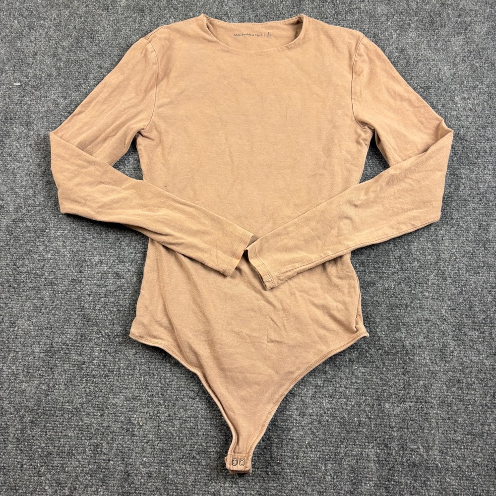 ABERCROMBIE & FITCH Women’s Brown Long Sleeve Bodysuit size: Small
